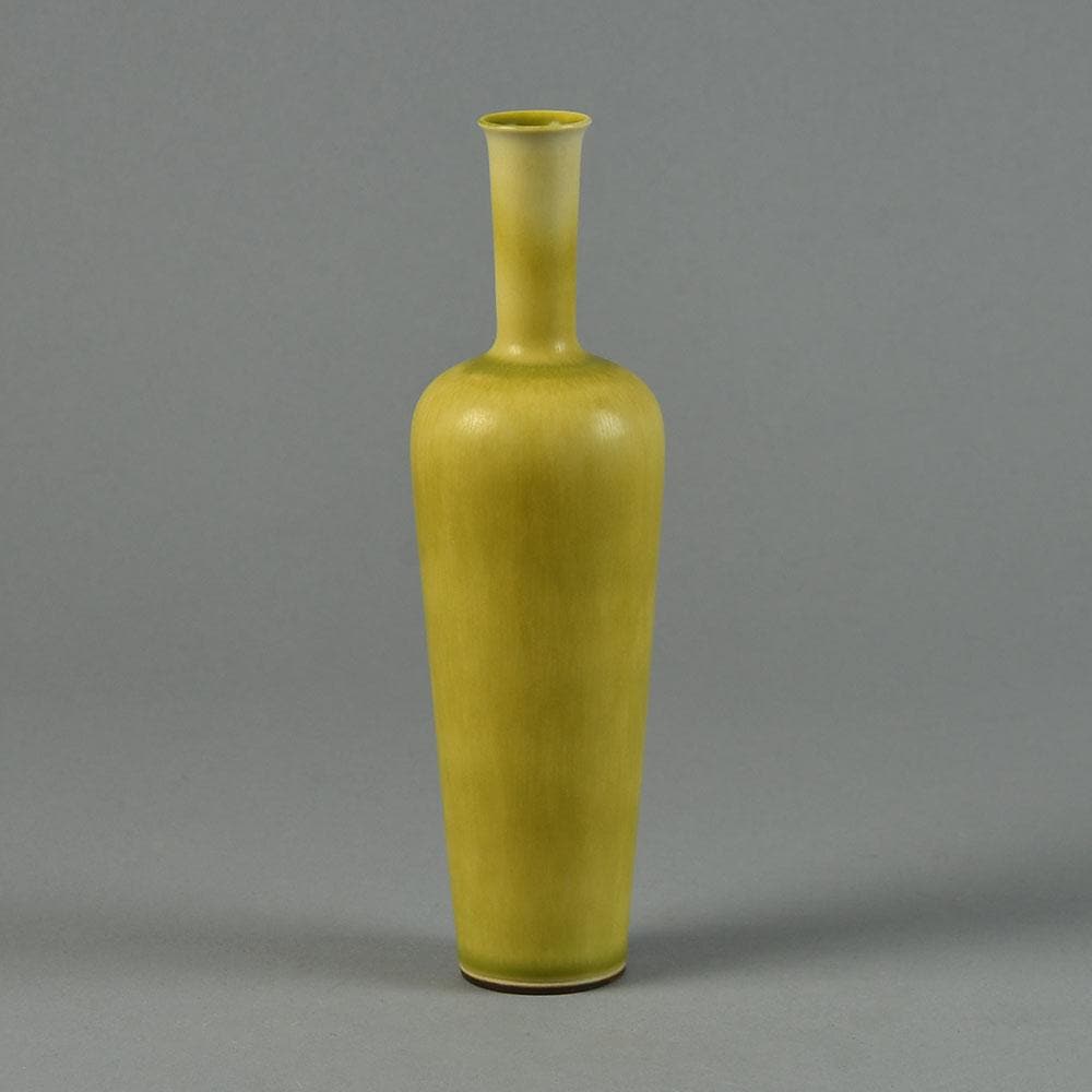 Berndt Friberg for Gustavsberg vase with yellow haresfur glaze G9097 - Freeforms