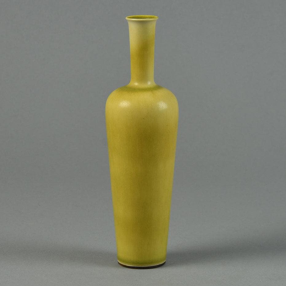 Berndt Friberg for Gustavsberg vase with yellow haresfur glaze G9097 - Freeforms