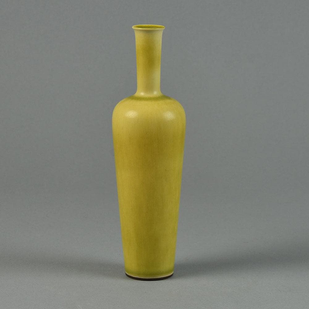 Berndt Friberg for Gustavsberg vase with yellow haresfur glaze G9097 - Freeforms