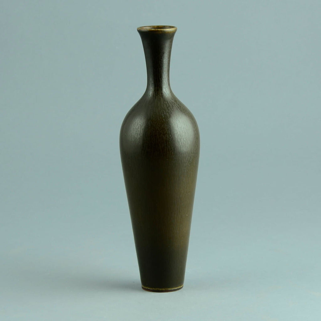Berndt Friberg, Unique vase with brown haresfur glaze C5361 - Freeforms