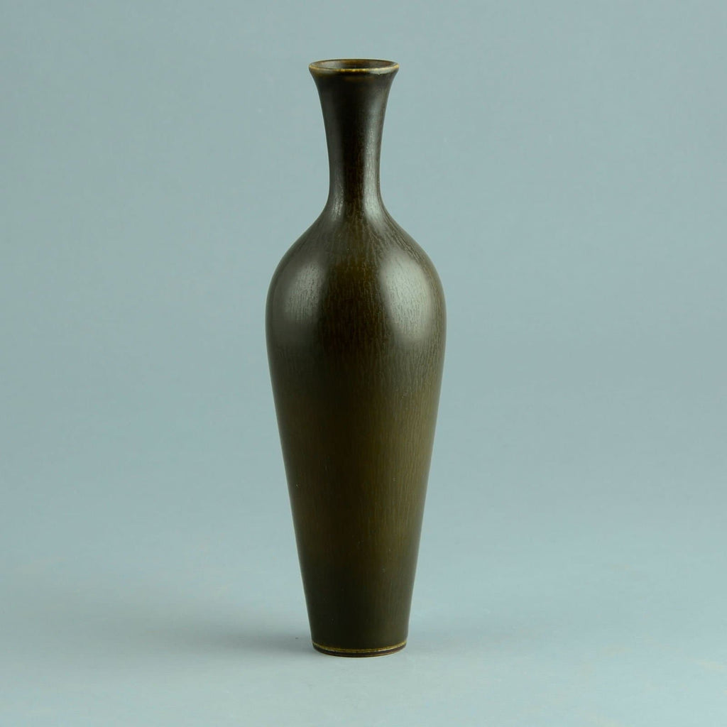 Berndt Friberg, Unique vase with brown haresfur glaze C5361 - Freeforms