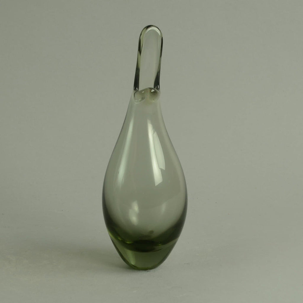 Bird vase in gray glass by Holmegaard N4020 - Freeforms