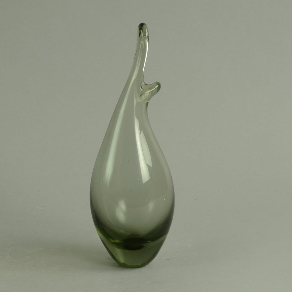 Bird vase in gray glass by Holmegaard N4020 - Freeforms
