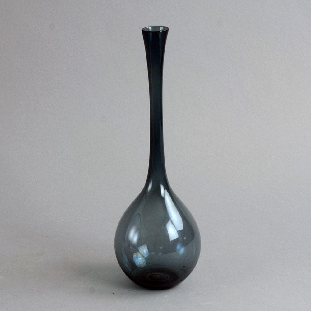 Blue glass bottle vase by Arthur Carlsson Percy for Gullaskrufs Glasbruk N8159 - Freeforms