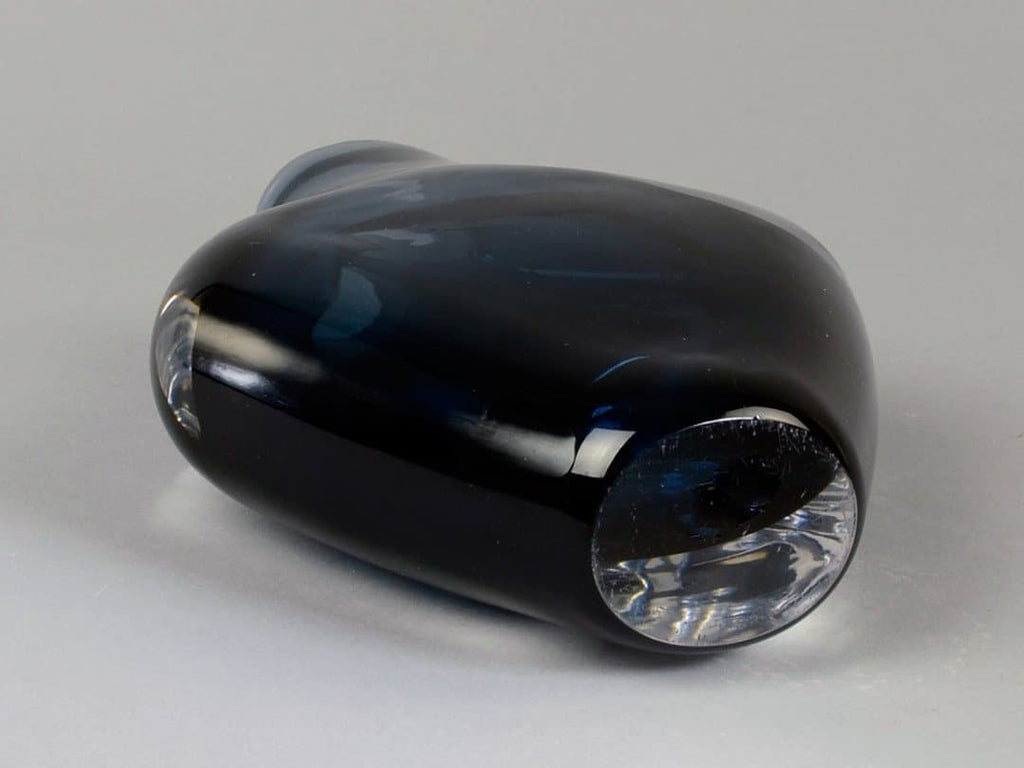 Blue glass "Sommerso" vase by Nils Landberg for Orrefors A1360 - Freeforms