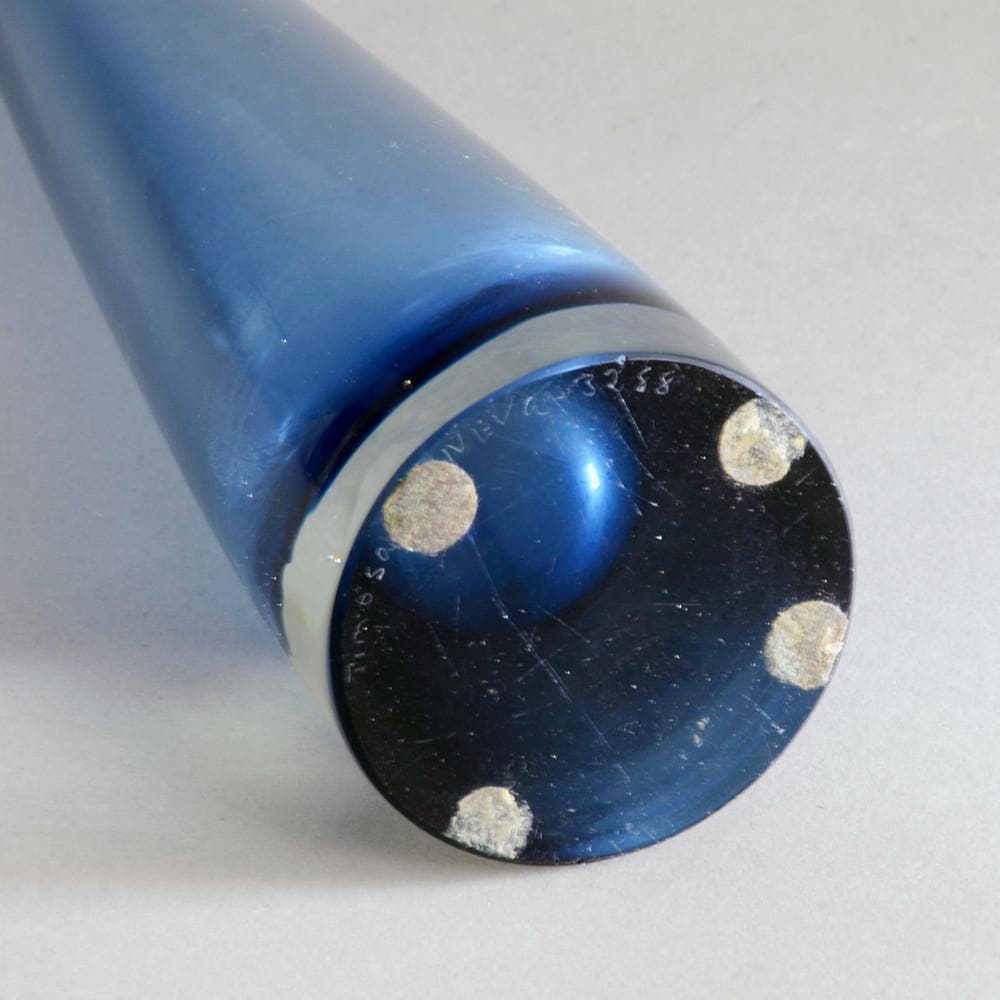 Blue glass vase by Timo Sarpaneva for Iittala N6796 - Freeforms