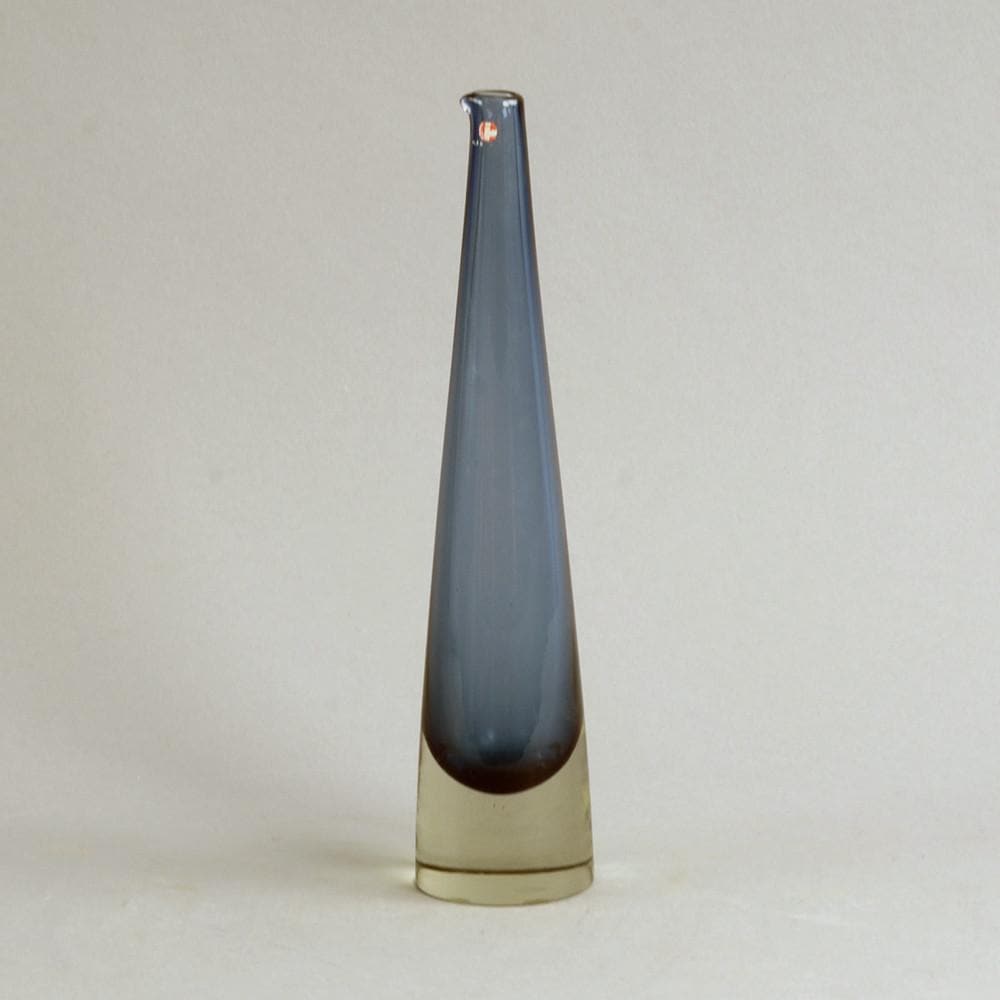 Blue glass vase by Timo Sarpaneva for Iittala N6796 - Freeforms