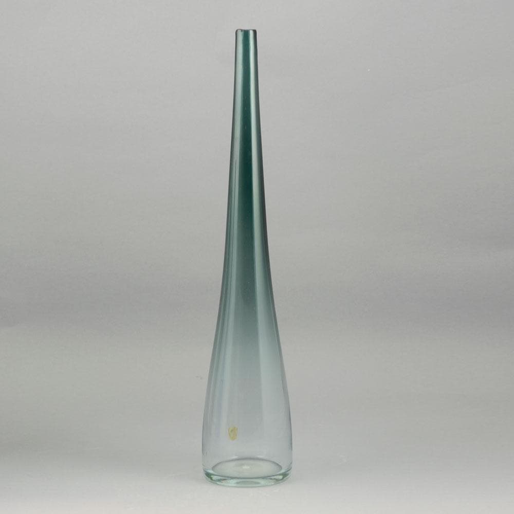 Blue-gray glass vase by Bengt Orup for Johansfors A2099 - Freeforms