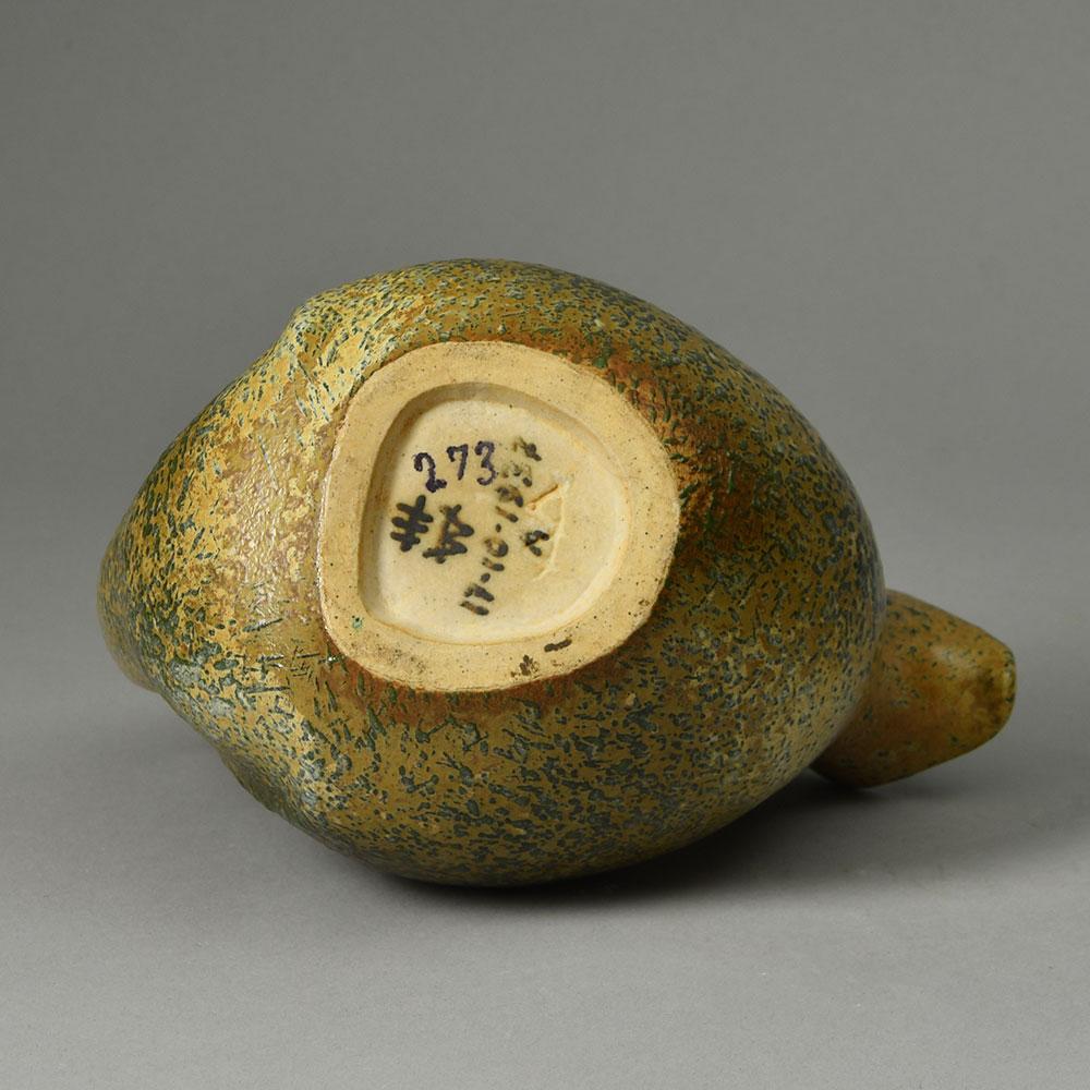 Bode Willumsen and Hans Hansen, own studio, Denmark, stoneware jug with speckled glaze N2341 - Freeforms