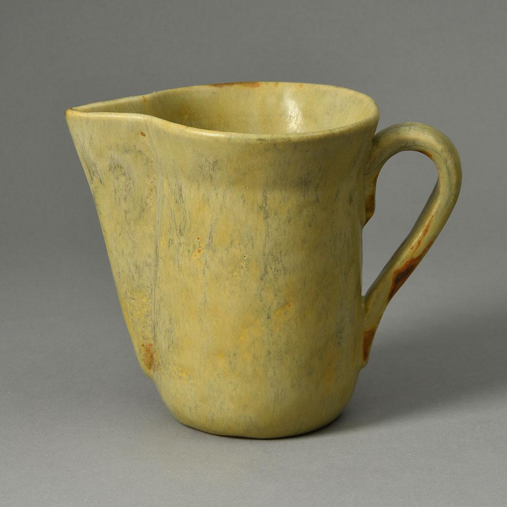 Bode Willumsen, own studio, Denmark, stoneware jug with cream glaze N2720 - Freeforms