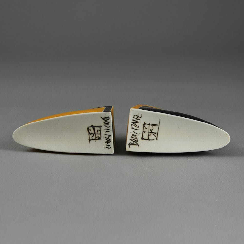 Bodil Manz, own studio, Denmark, porcelain two-piece vessel set E7160 - Freeforms