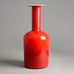 Bottle vase in red glass by Otto Brauer D6286 - Freeforms