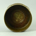 Brass and teak inlaid footed cylindrical bowl by Erhard and Sohne A1245 - Freeforms