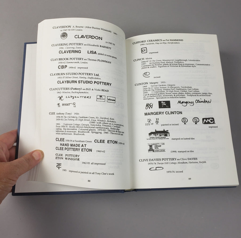 British Studio Pottery Marks - Freeforms