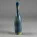 Carl Harry Stålhane for Rörstrand, tall stoneware vase with blue glaze E7374 - Freeforms