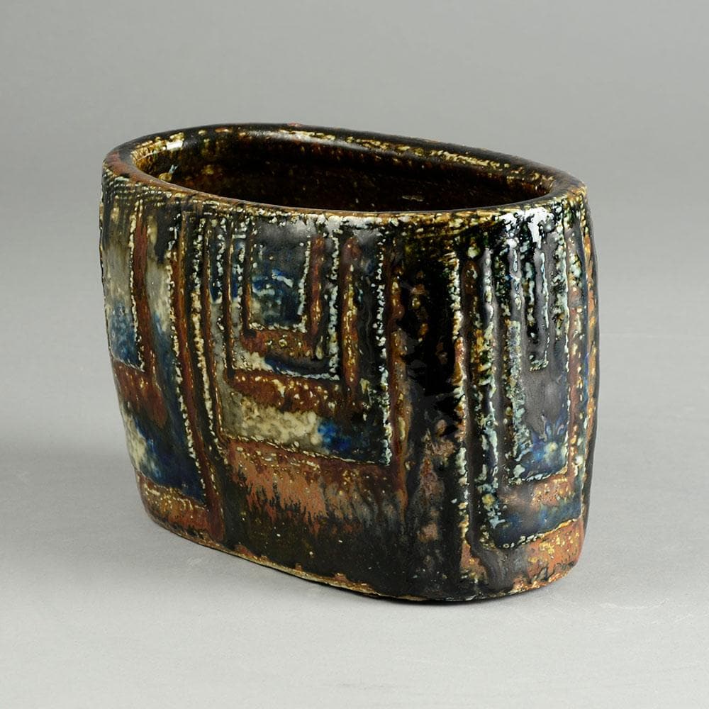 Carl Harry Stålhane for Rorstrand, unique stoneware vase N2512 - Freeforms