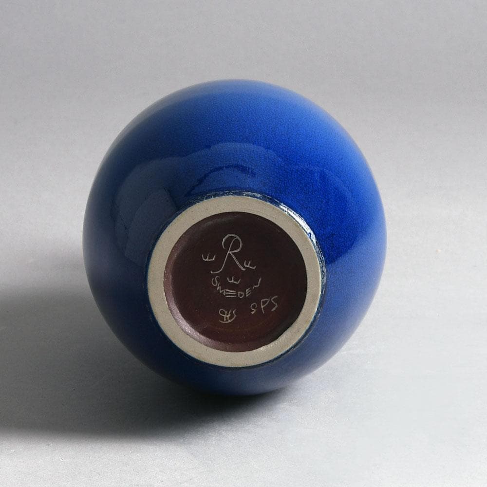 Carl Harry Stalhane for Rorstrand vase with blue glaze D6368 - Freeforms