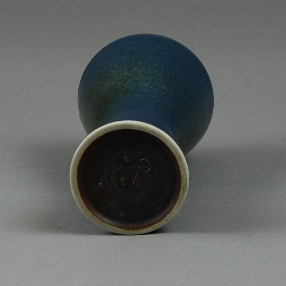 Carl Harry Stålhane for Rorstrand vase with blue glaze F8072 - Freeforms
