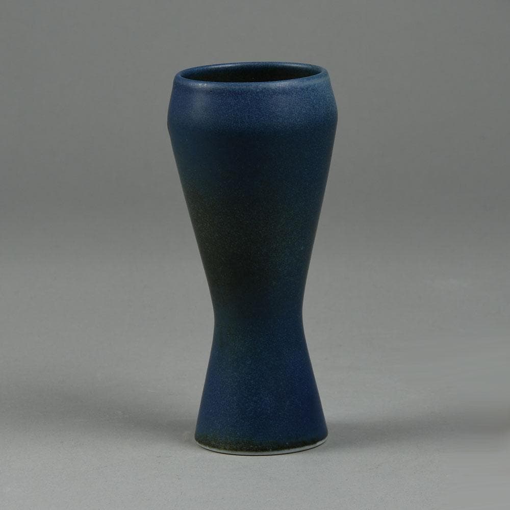 Carl Harry Stålhane for Rorstrand vase with blue glaze F8072 - Freeforms