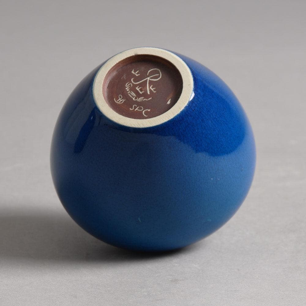 Carl Harry Stalhane for Rorstrand vase with blue glaze F8123 - Freeforms