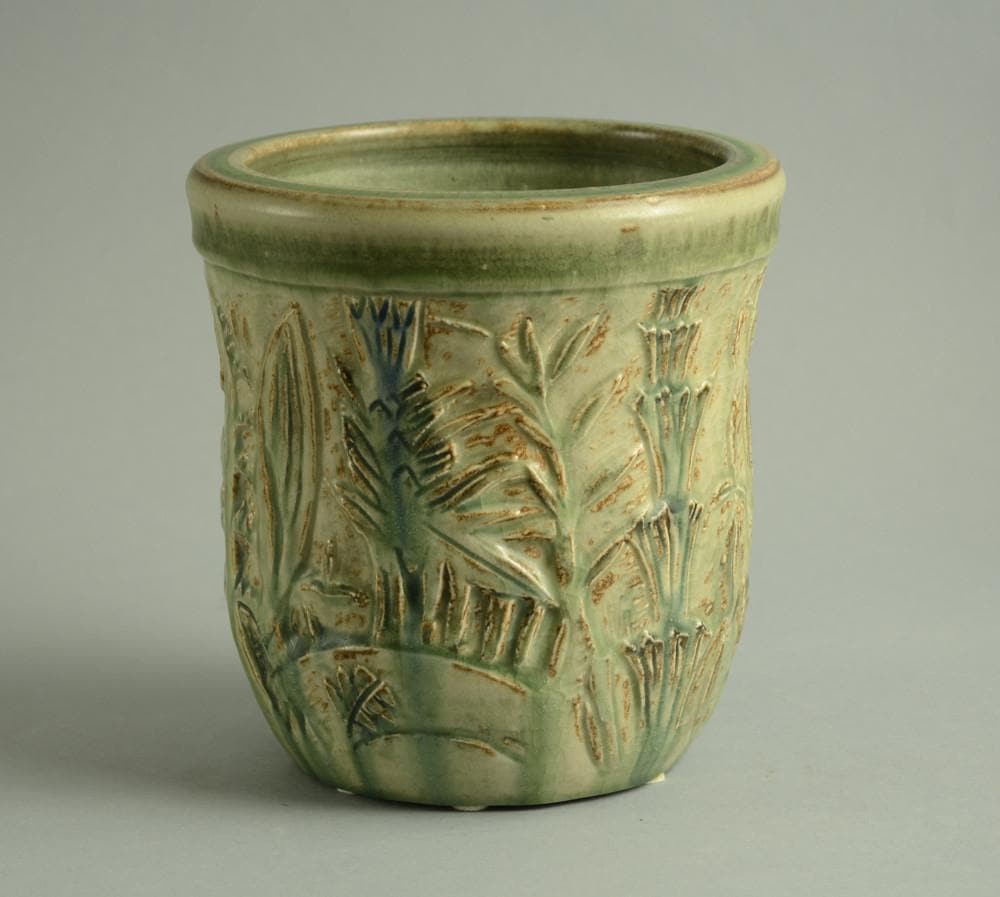 Carved vase by Cathinka Olsen for Bing & Grondahl N2774 - Freeforms