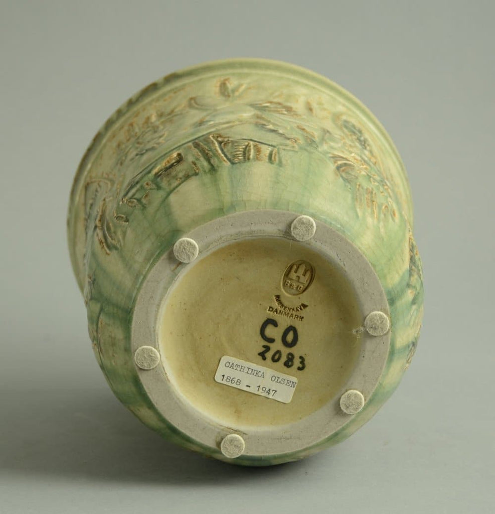 Carved vase by Cathinka Olsen for Bing & Grondahl N2774 - Freeforms