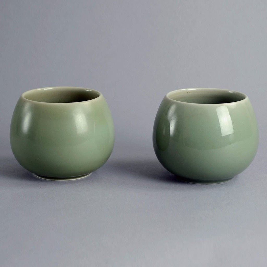 Celadon vase by Knud Kyhn for Royal Copenhagen N5001 and N5994 - Freeforms