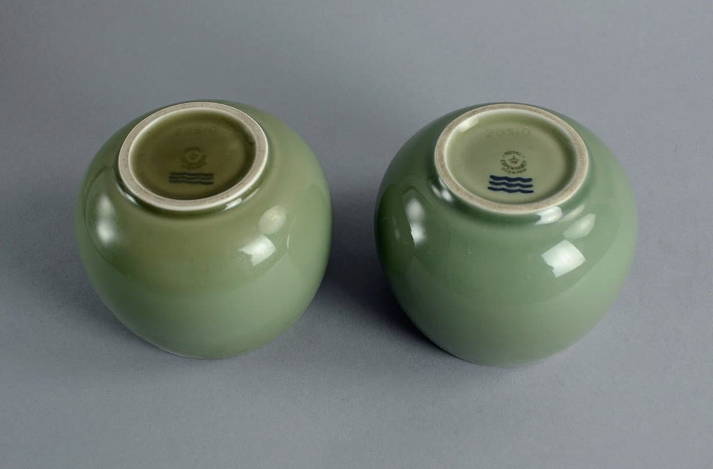 Celadon vase by Knud Kyhn for Royal Copenhagen N5001 and N5994 - Freeforms