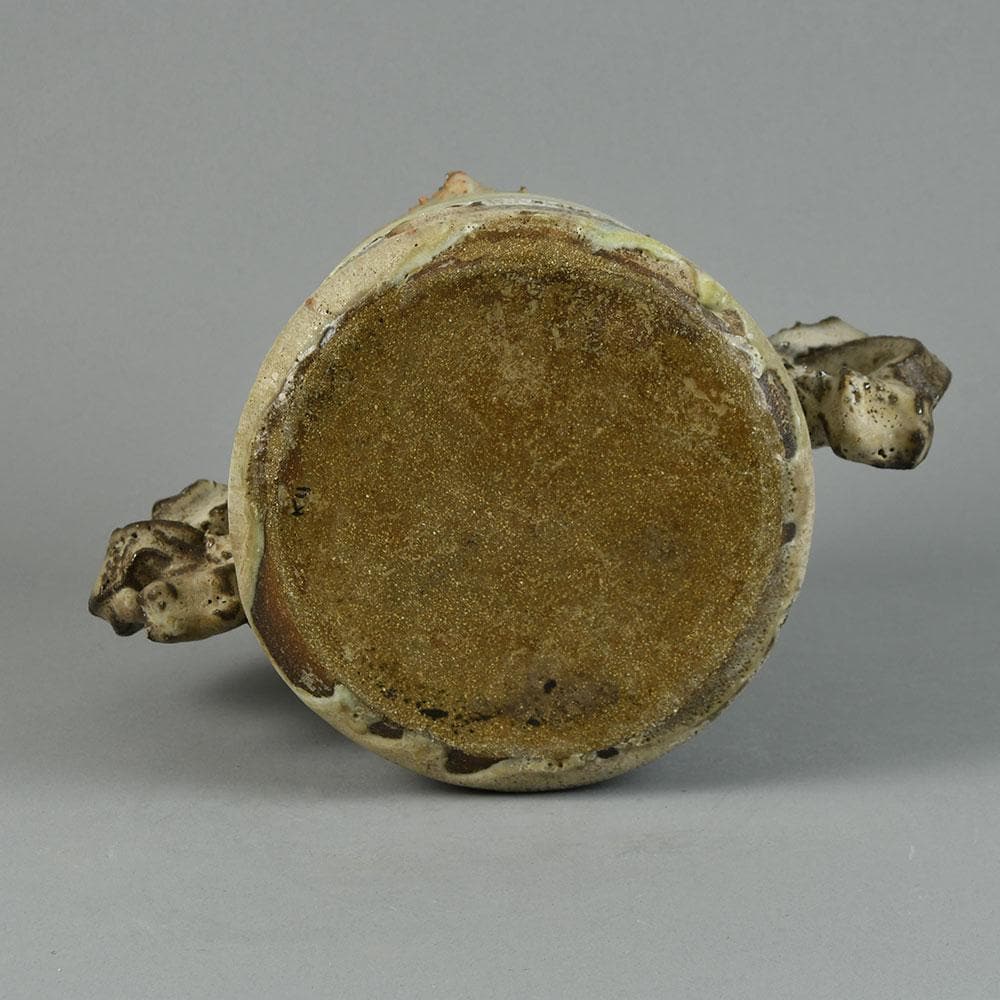 Colin Pearson, own studio, UK, unique stoneware handled vessel G9281 - Freeforms