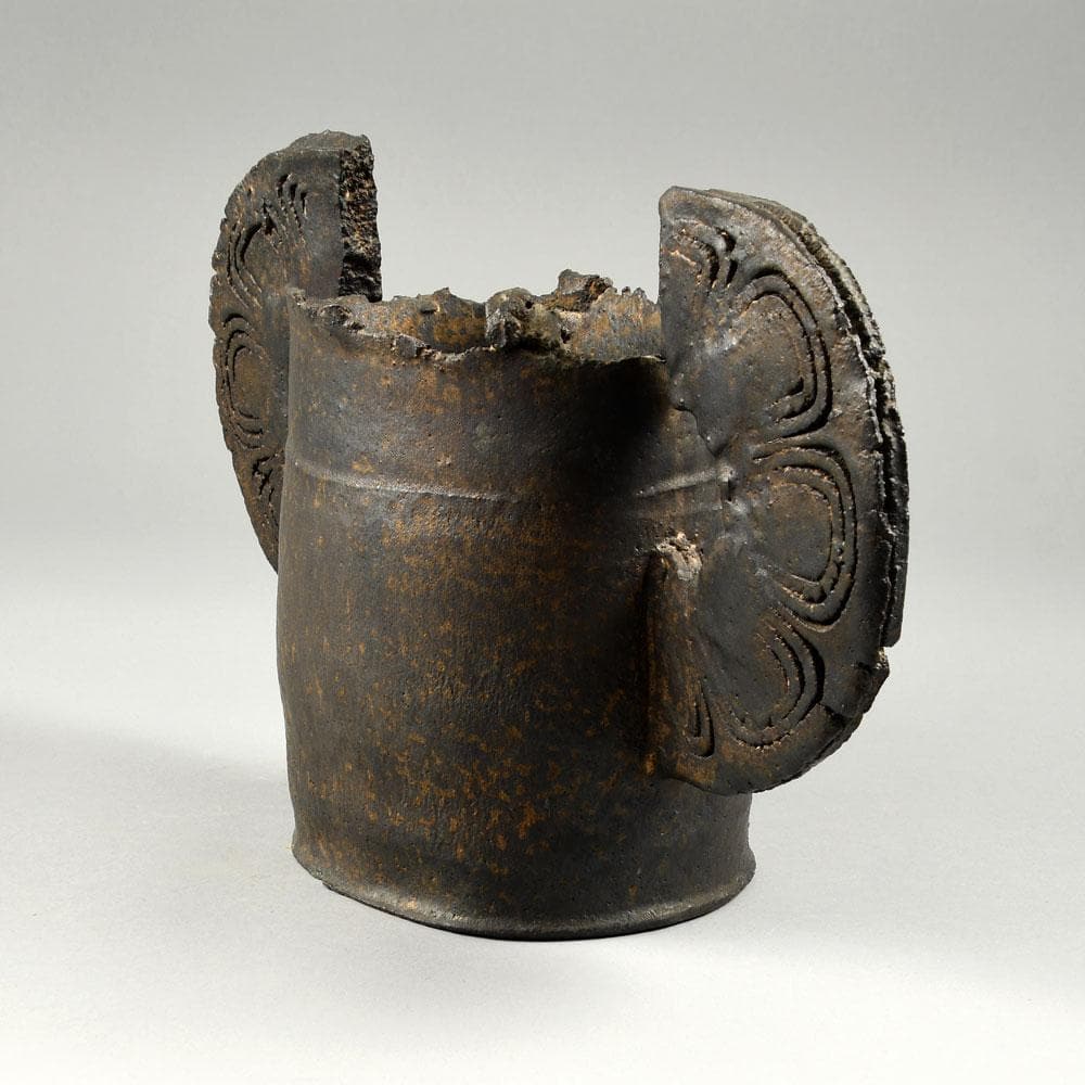 Colin Pearson, UK Unique stoneware "Winged form" vase E7290 - Freeforms