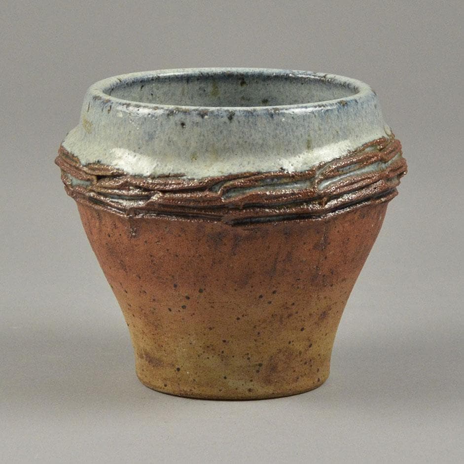 Conny Walther, own studio, Denmark partially glazed vase N5017 - Freeforms