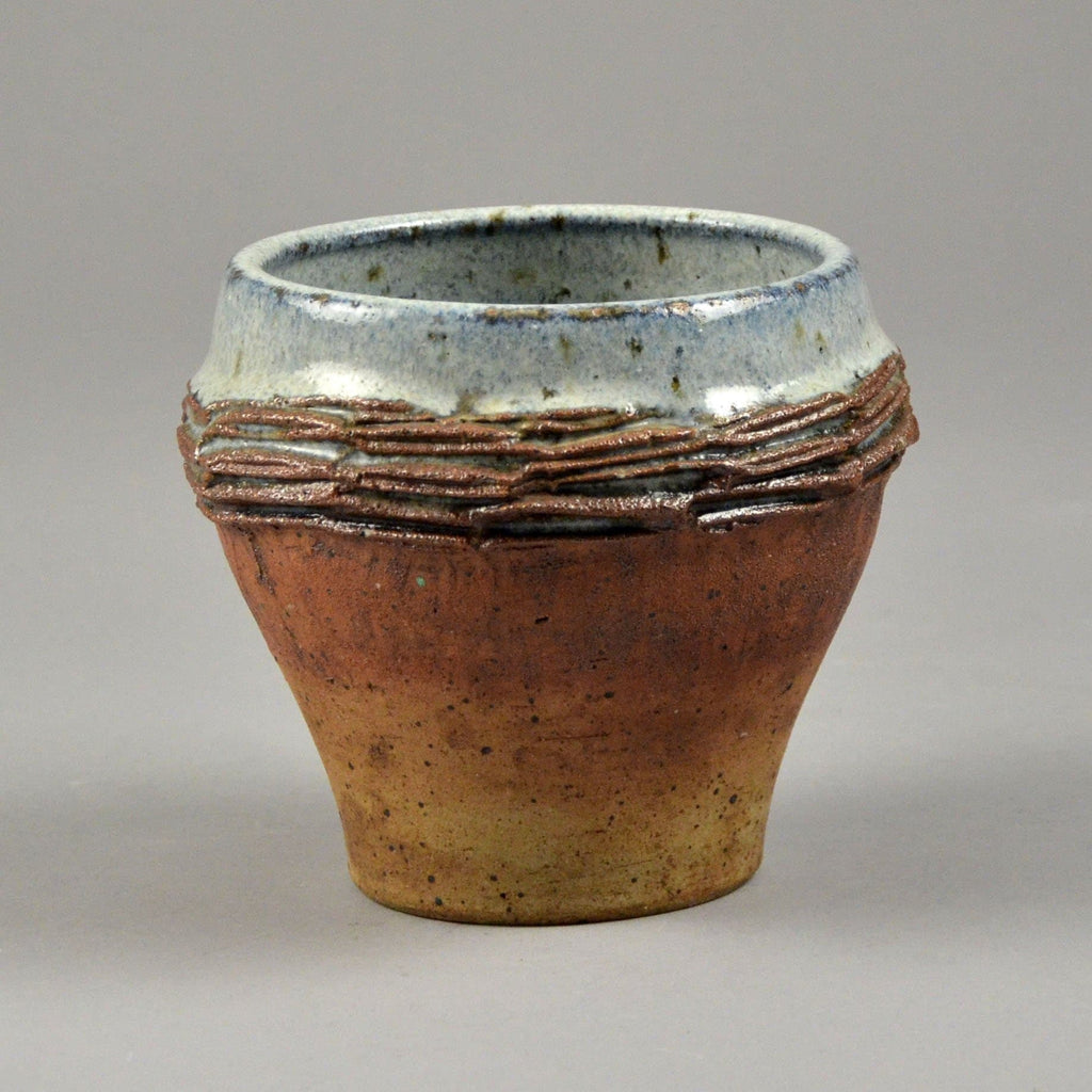 Conny Walther, own studio, Denmark partially glazed vase N5017 - Freeforms