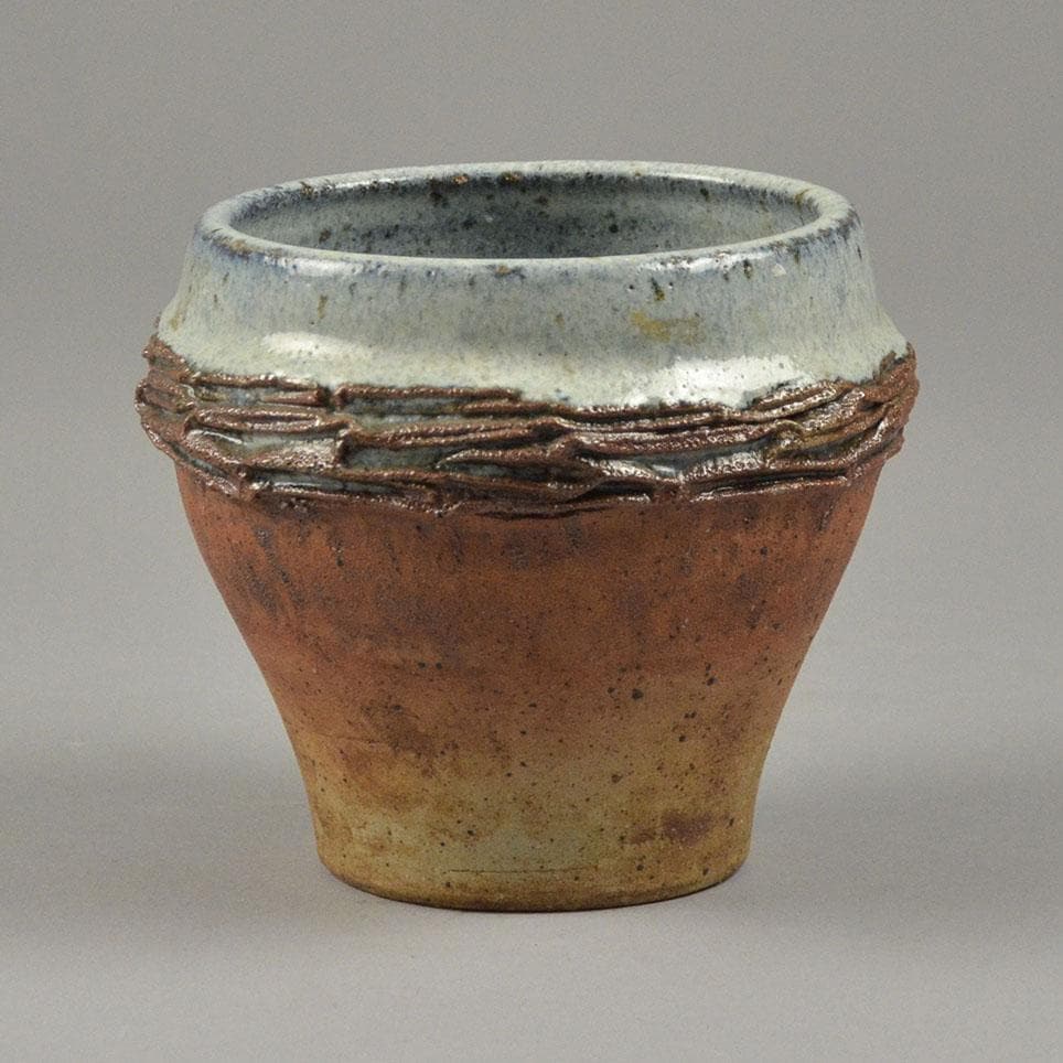 Conny Walther, own studio, Denmark partially glazed vase N5017 - Freeforms