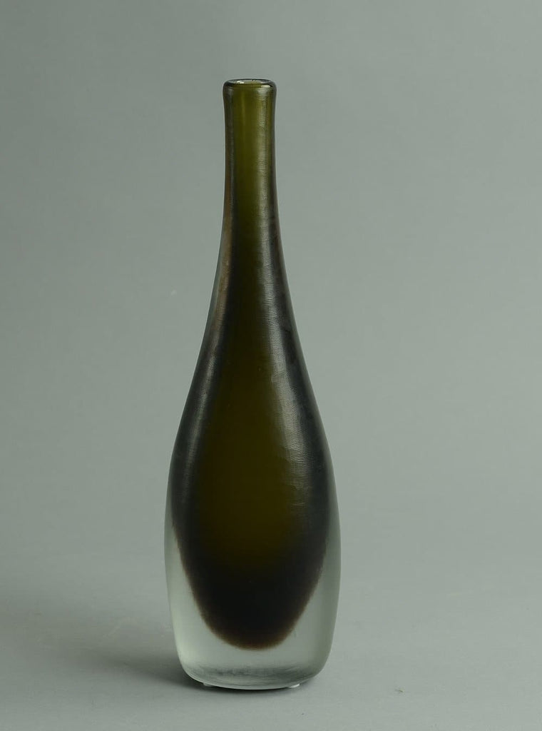 Dark amber glass vase by Venini N8722 - Freeforms