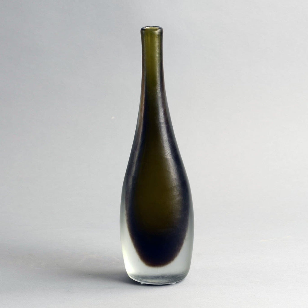 Dark amber glass vase by Venini N8722 - Freeforms