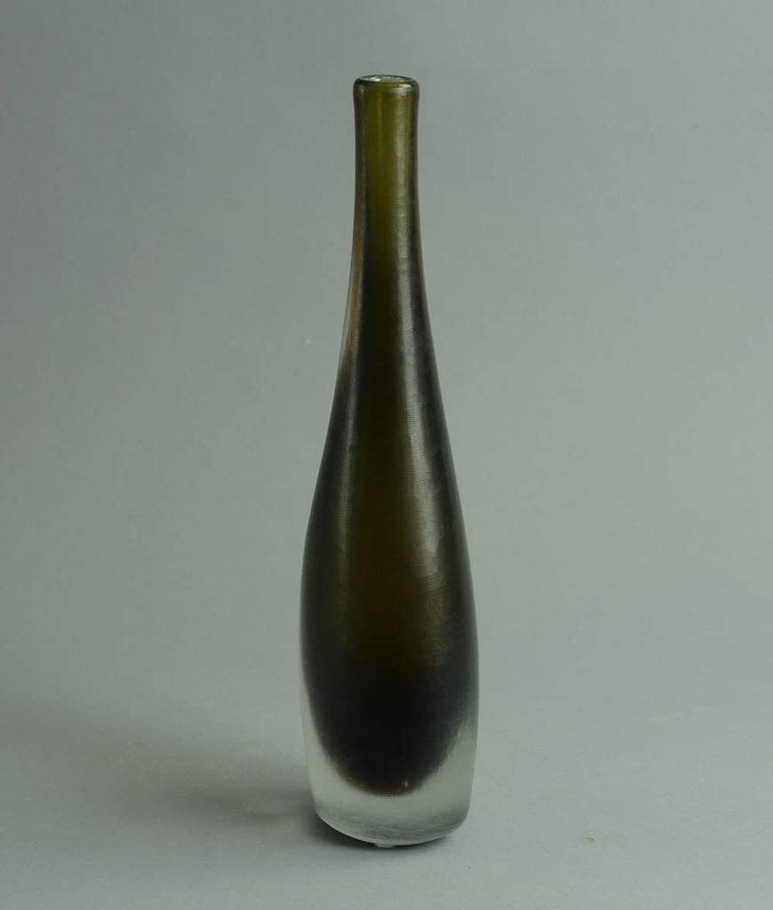 Dark amber glass vase by Venini N8722 - Freeforms