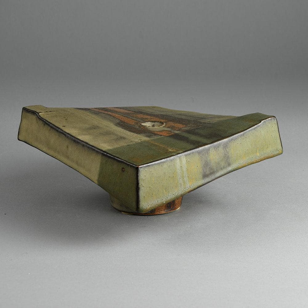 Dieter Crumbiegel, Germany sculptural vessel with brown glaze E7236 - Freeforms