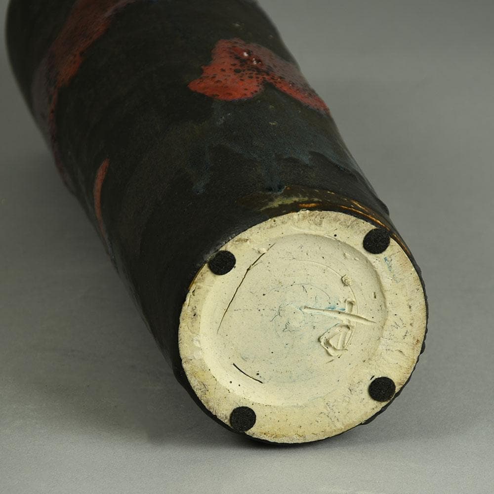 Dieter Crumbiegel, Germany, unique stoneware cylindrical vase E7238 - Freeforms