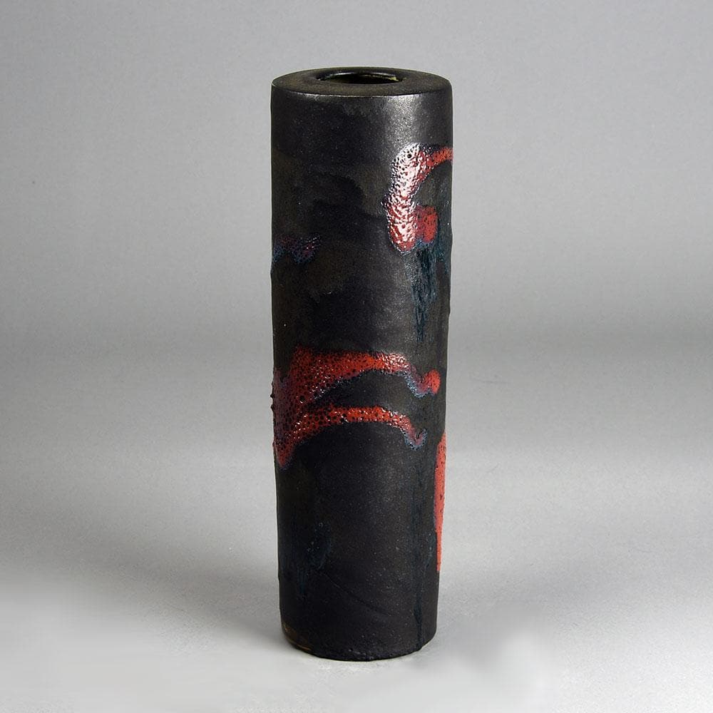 Dieter Crumbiegel, Germany, unique stoneware cylindrical vase E7238 - Freeforms