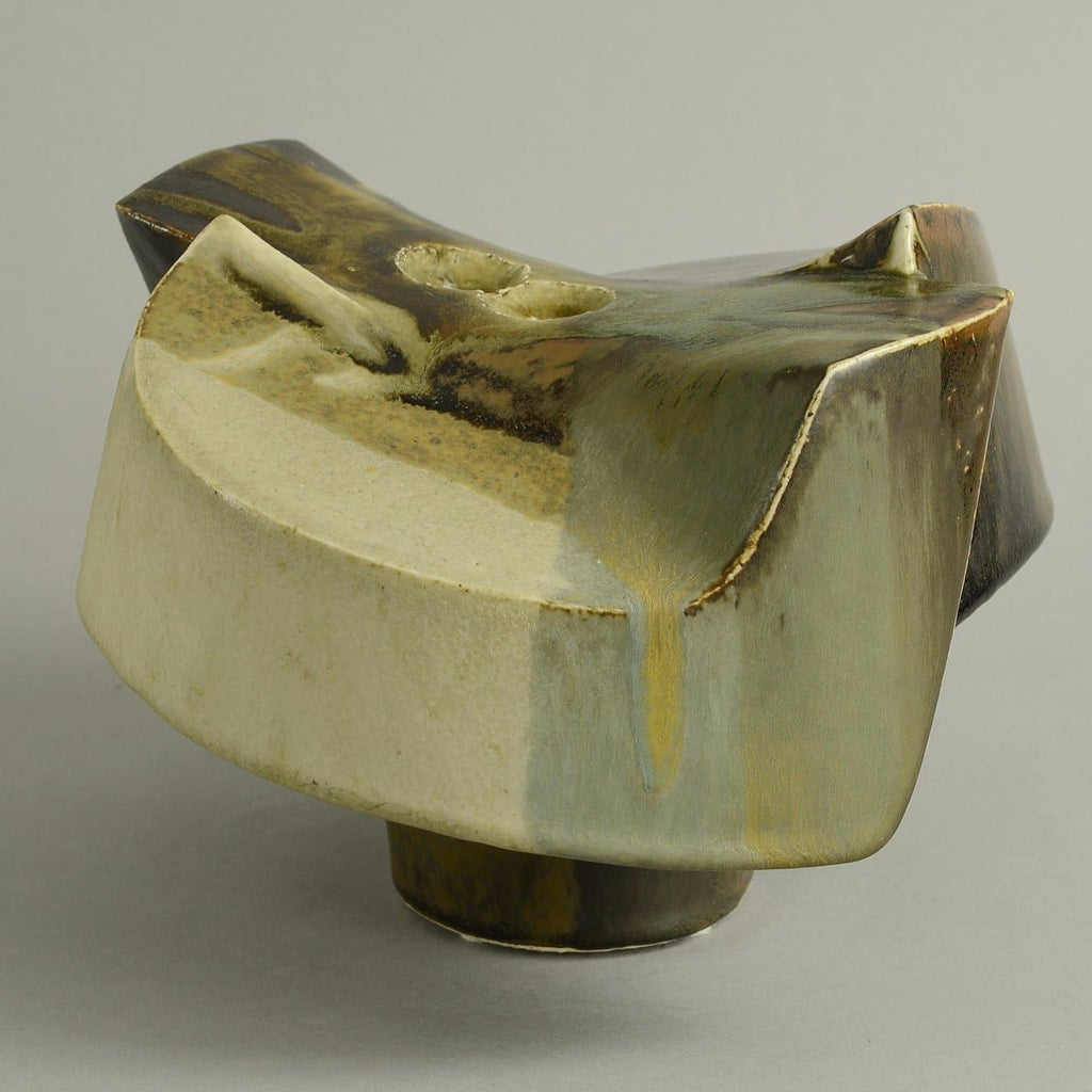 Dieter Crumbiegel, Germany Unique stoneware sculptural vessel B3948 - Freeforms