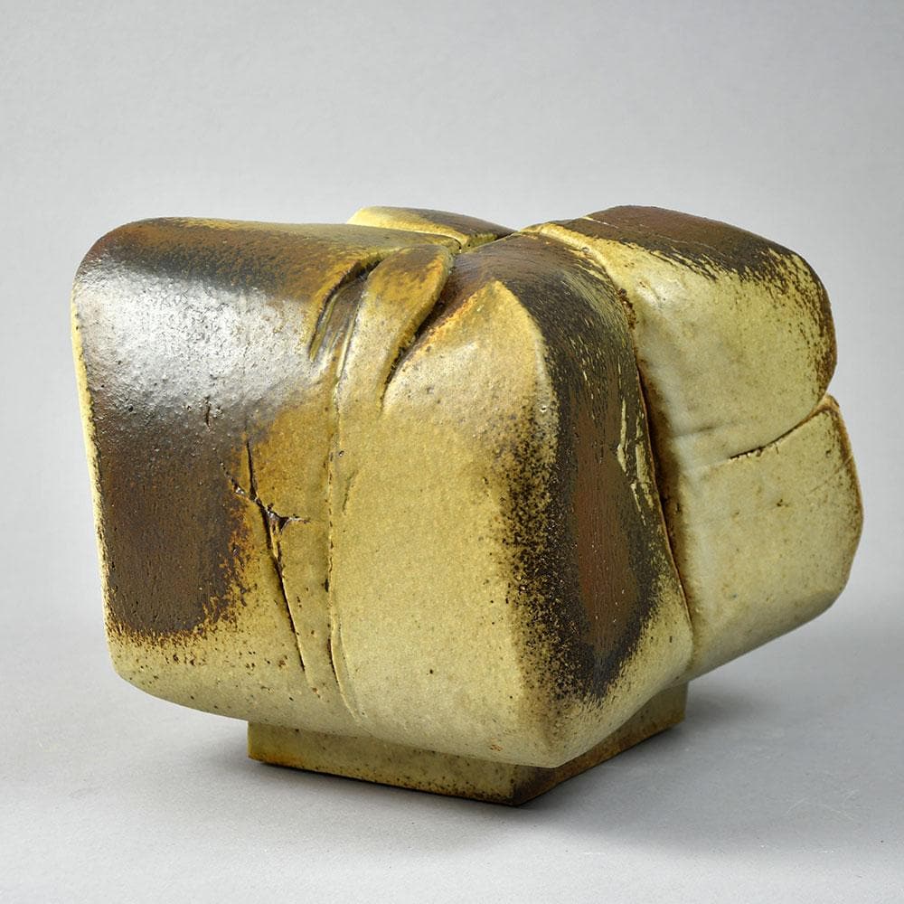 Dieter Crumbiegel, own studio, Germany, unique stoneware sculpture with brown glaze E7302 - Freeforms