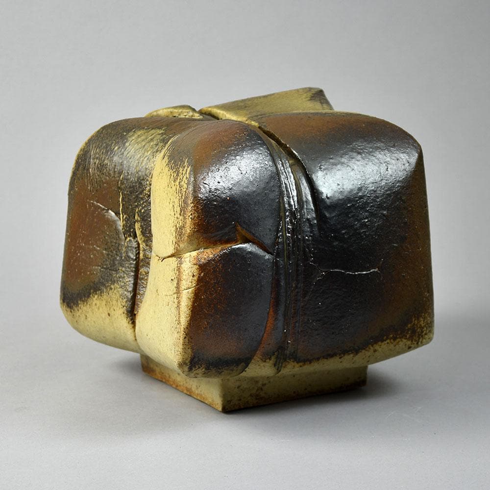 Dieter Crumbiegel, own studio, Germany, unique stoneware sculpture with brown glaze E7302 - Freeforms