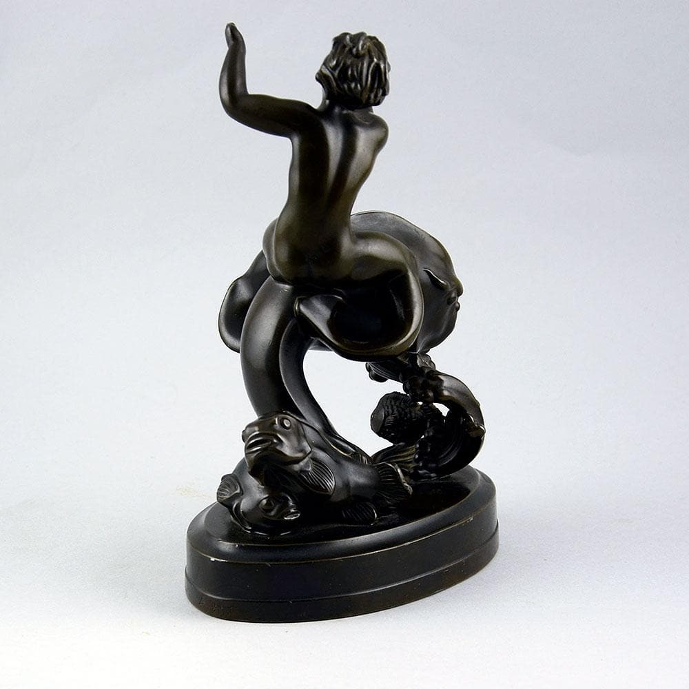 "Disko" figure of of a merman riding a fish by Just Andersen D6304 - Freeforms