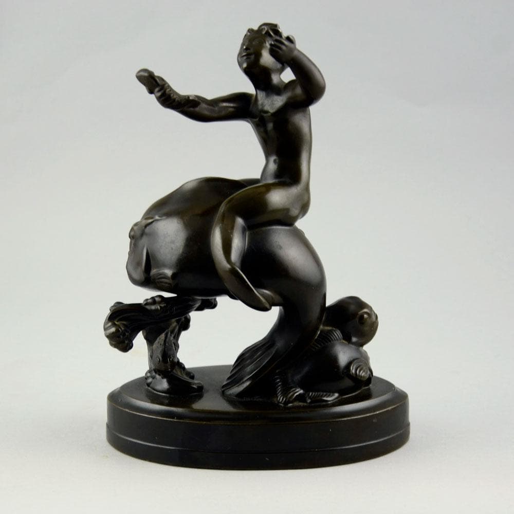 "Disko" figure of of a merman riding a fish by Just Andersen D6304 - Freeforms