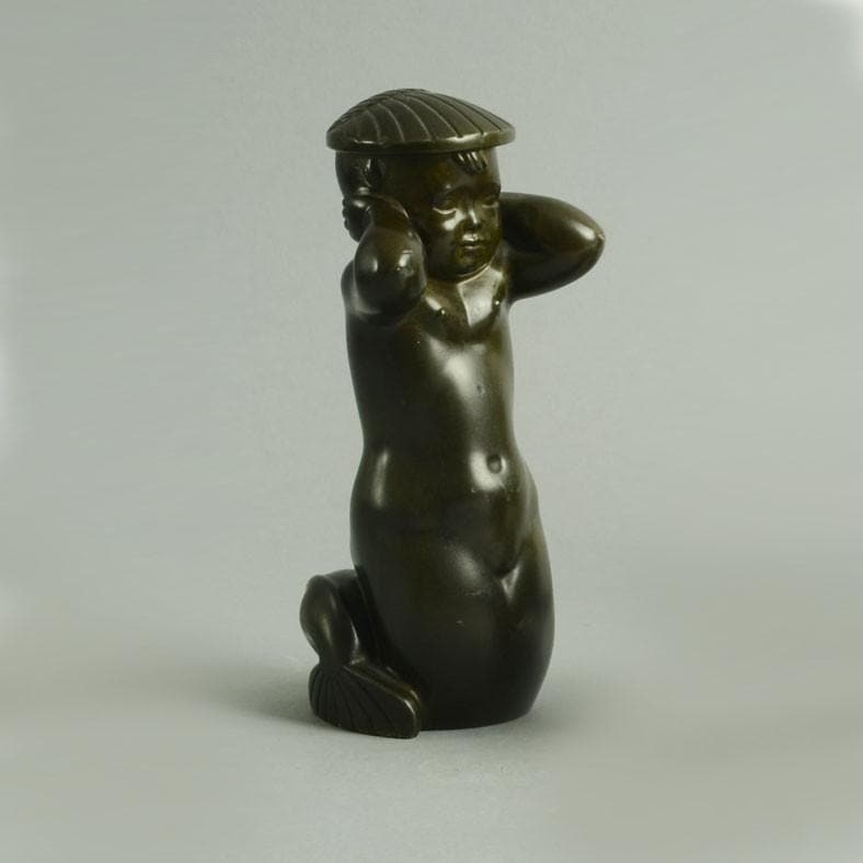 Disko metal figure of a mer-child by Arno Malinowski N5922 - Freeforms