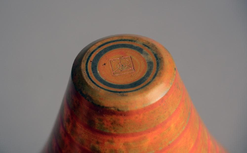 Earthenware terra-sigillata smoke fired ceramic vase by Duncan Ross N9708 - Freeforms