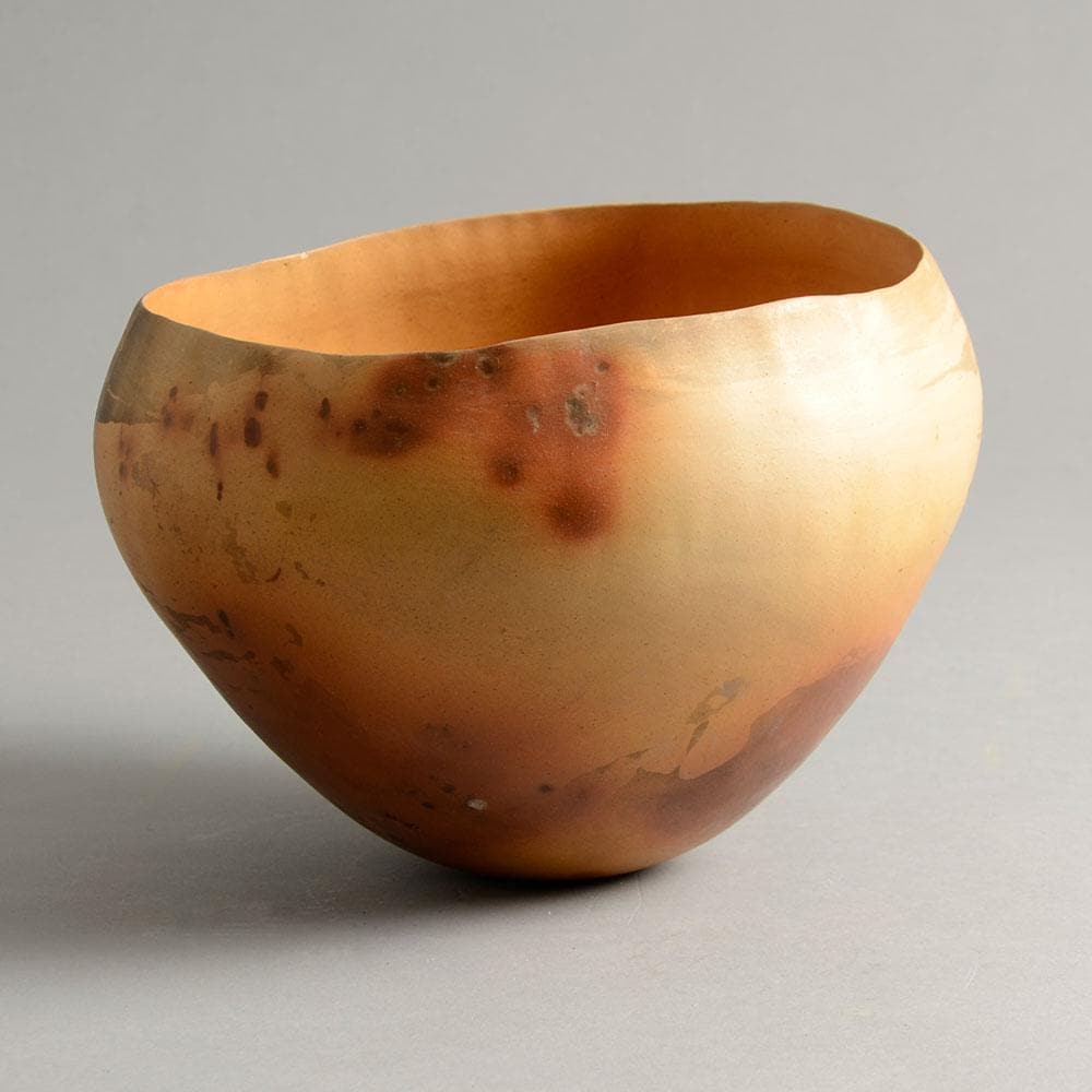 Elspeth Owen, UK, unique raku bowl D6381 - Freeforms