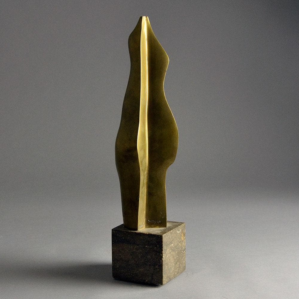 Emilia Xargay bronze modernist female figure on granite plinth E7075 - Freeforms