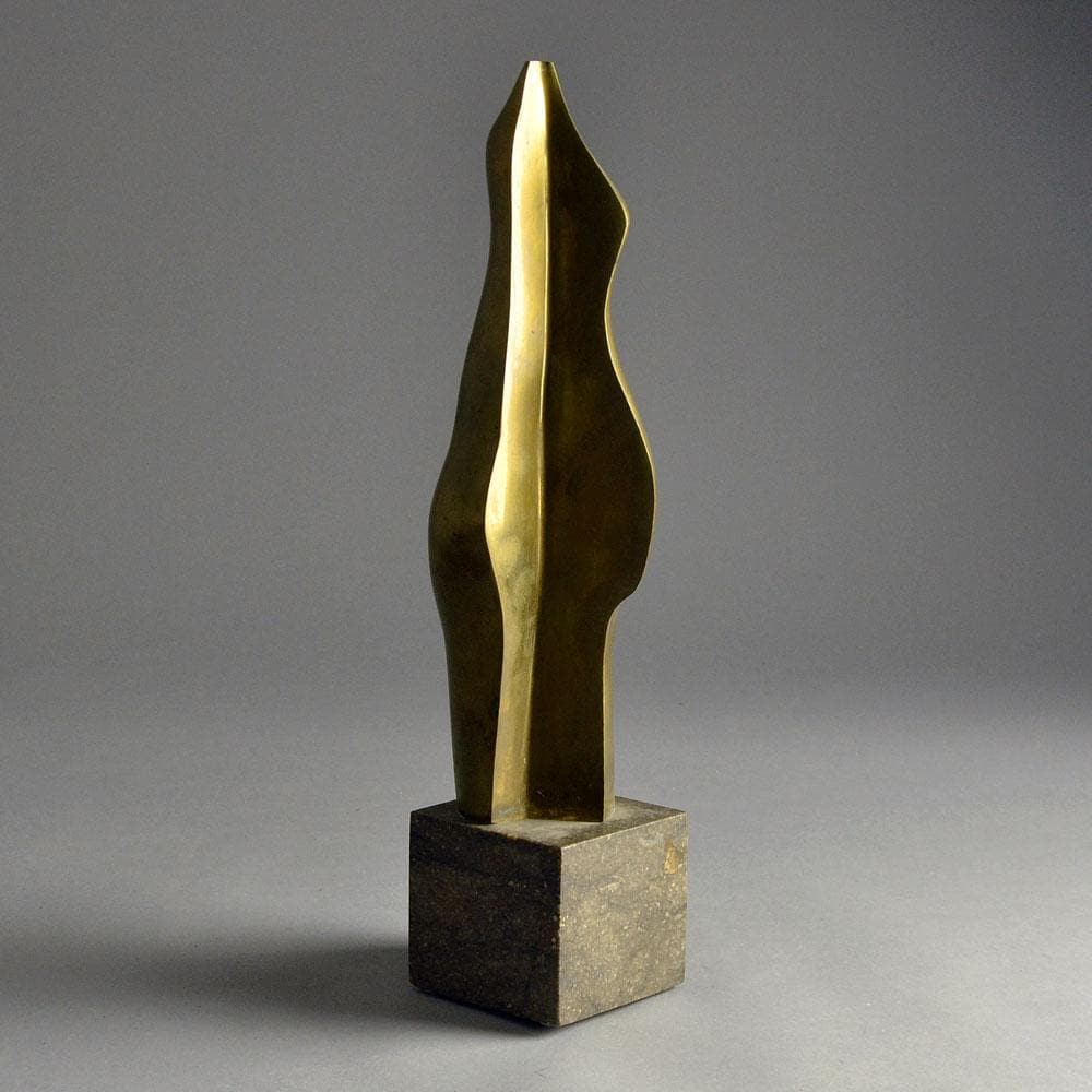 Emilia Xargay bronze modernist female figure on granite plinth E7075 - Freeforms