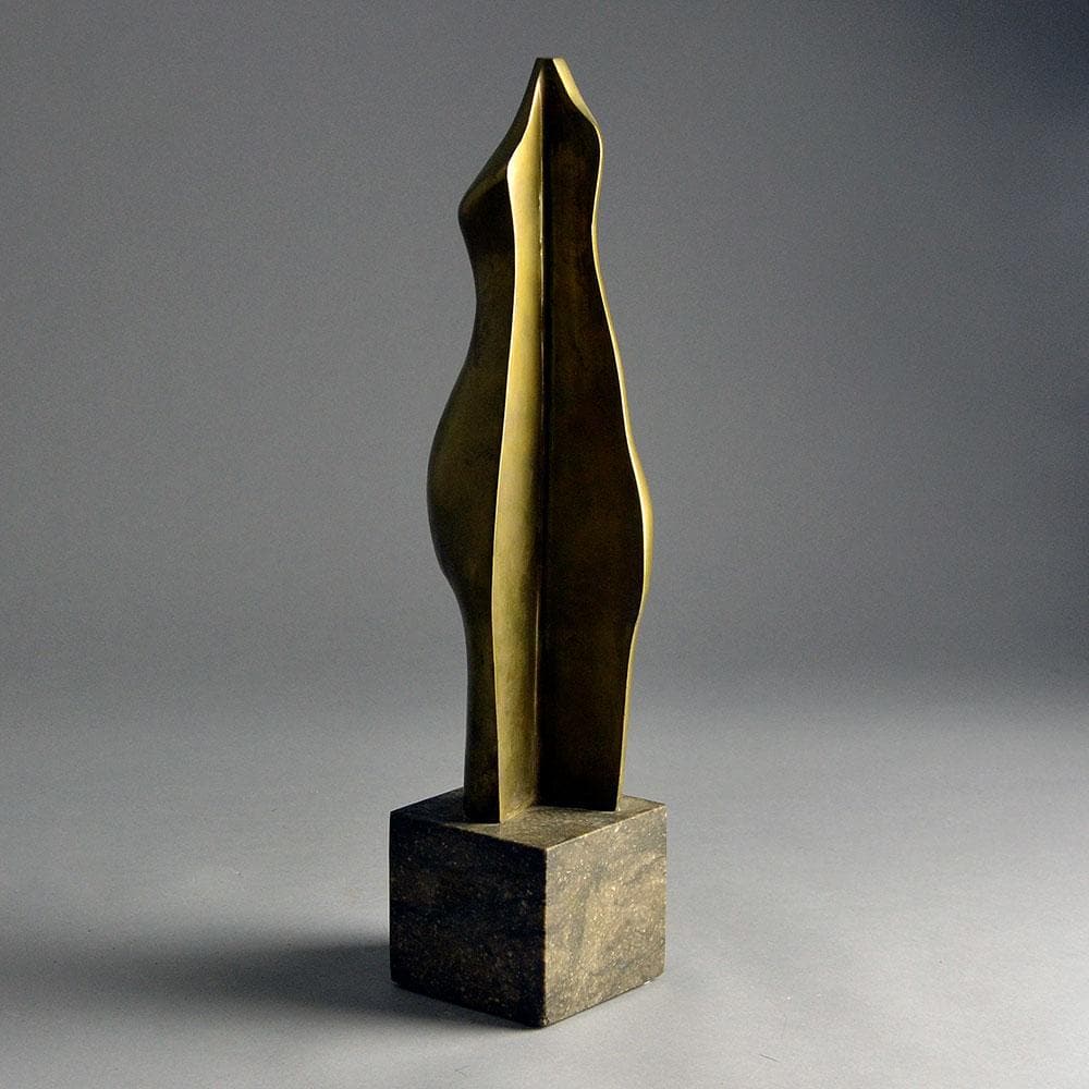 Emilia Xargay bronze modernist female figure on granite plinth E7075 - Freeforms